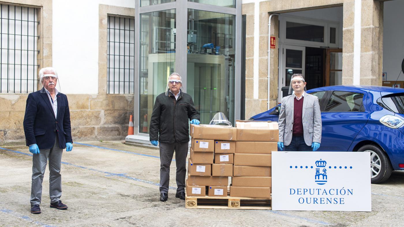 3000 pantallas protectoras para que la Diputación de Ourense distribuya entre entidades de la provincia