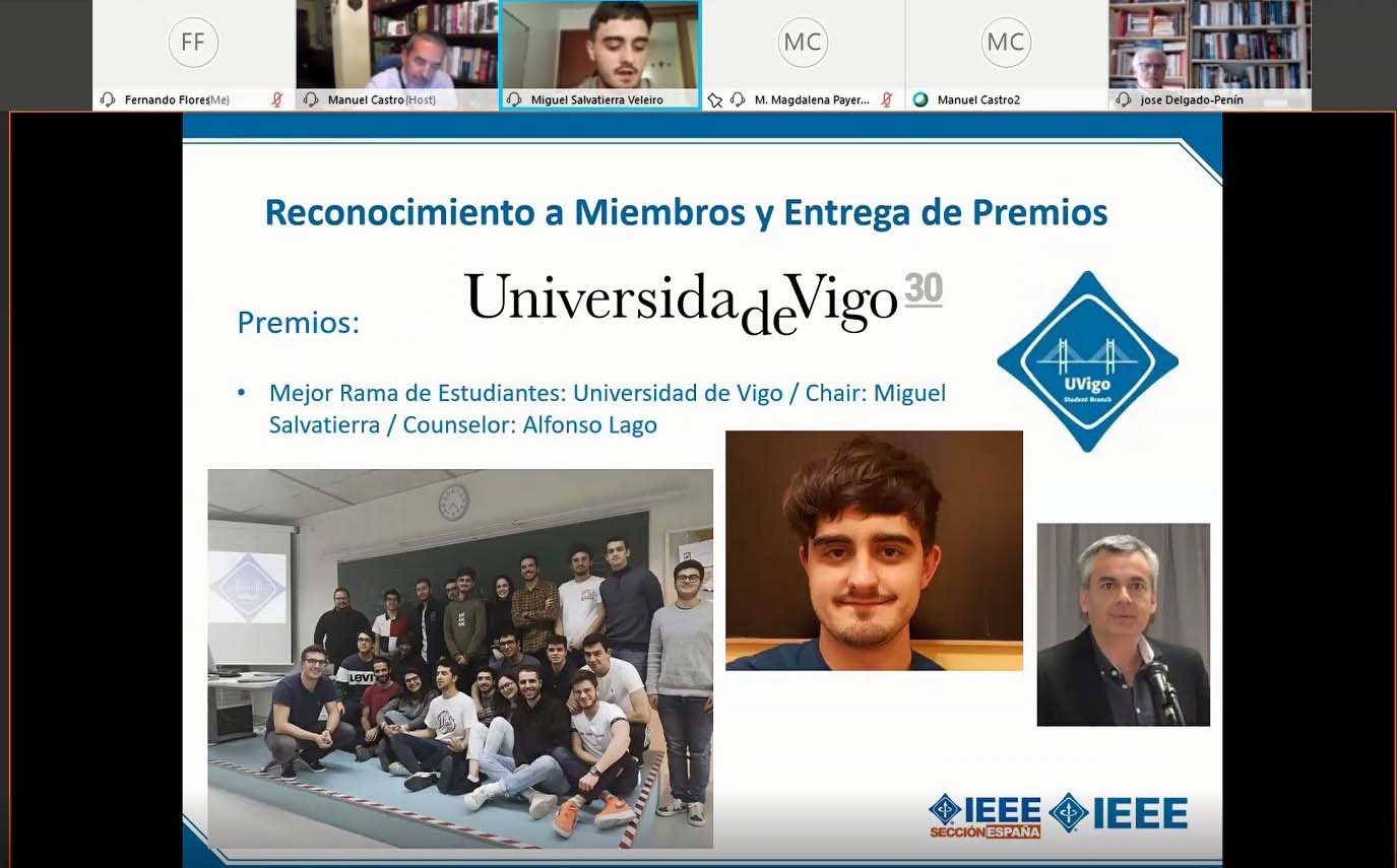La UVigo, reconocida como la mejor Rama de Estudiantes de la sección española del Instituto de Ingenieros Eléctricos y Electrónicos